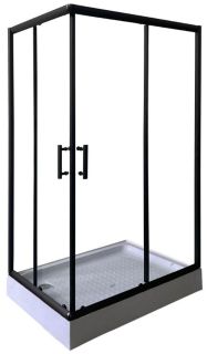 Душевой уголок Parly с поддоном 120x80см чёрный ZQ121B-R